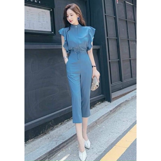 Sét áo tay bèo xanh chất liệu vải trượt Hàn cao cấp. vải đẹp tôn dáng, mặc đi làm, đi chơi, dạo phố siêu xinh