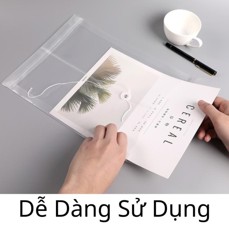 Túi đựng tài liệu A4 trong suốt giá rẻ - cặp đựng tài liệu văn phòng a4 cao cấp - HIKOMA STORE