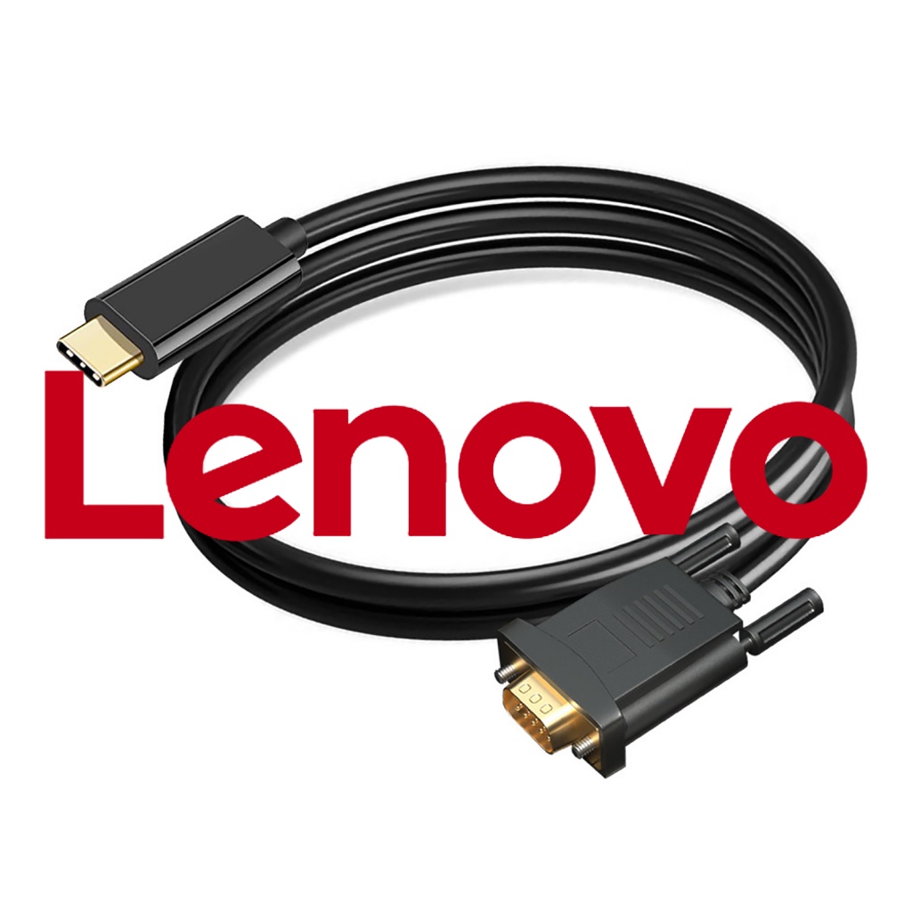 Cáp chuyển đổi LENOVO mini 1.8m độ phân giải cao 1080P Type-C 3.1 sang VGA USB-C cho máy chiếu