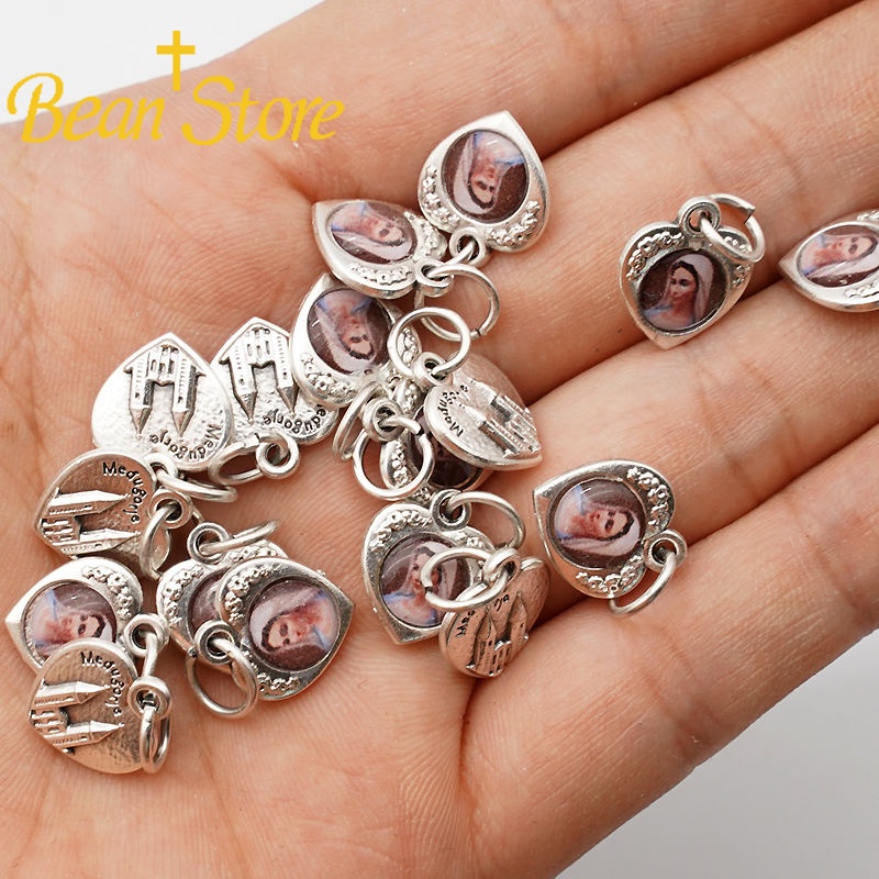 Mặt Dây Chuyền Hình Trái Tim Bằng Hợp Kim Resin Màu Bạc Nhập Khẩu Ý / Ý Nhập Khẩu Từ Ý