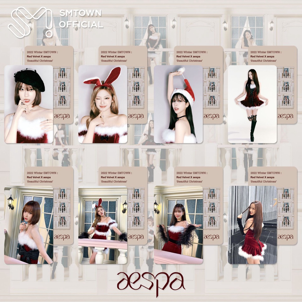 Set 8 Tấm Ảnh Lomo Card Aespa 2022 SMTOWN Aespa X Red Velvet