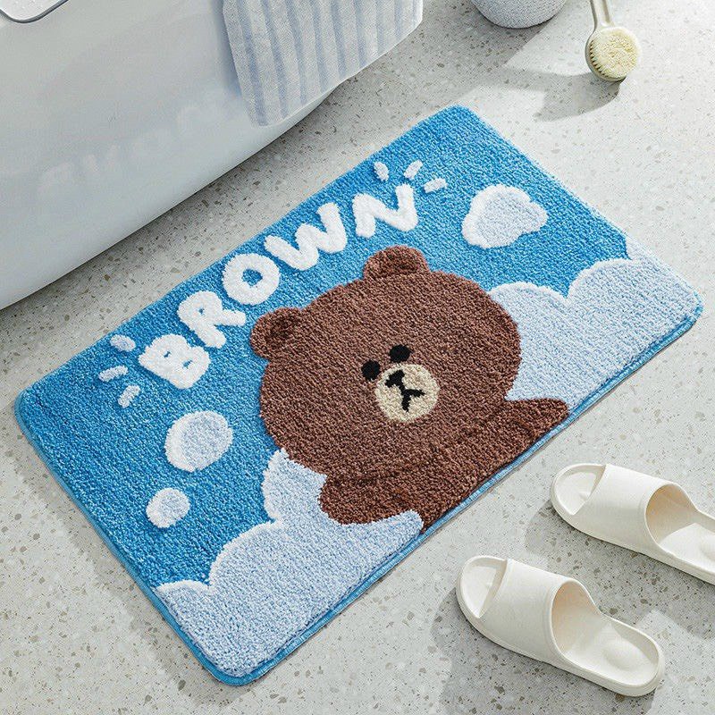Thảm lau chân, thảm chùi chân lông cừu đế cao su chống trơn trượt, siêu thấm cao cấp kt: 40cm x 60cm với chất liệu lông