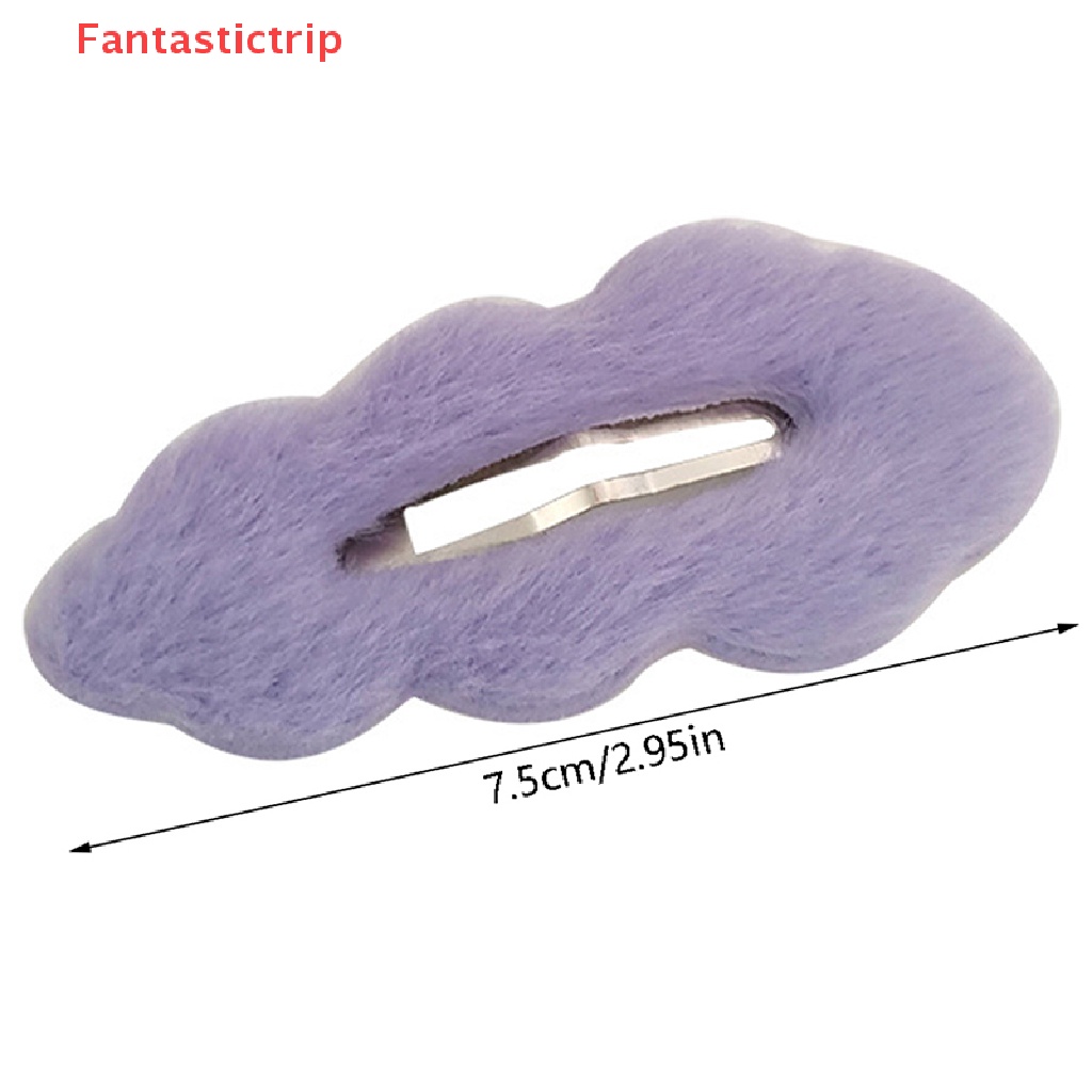 Kẹp Tóc Đính Lông Nhung Đơn Giản Chất Lượng Cao Cho Nữ