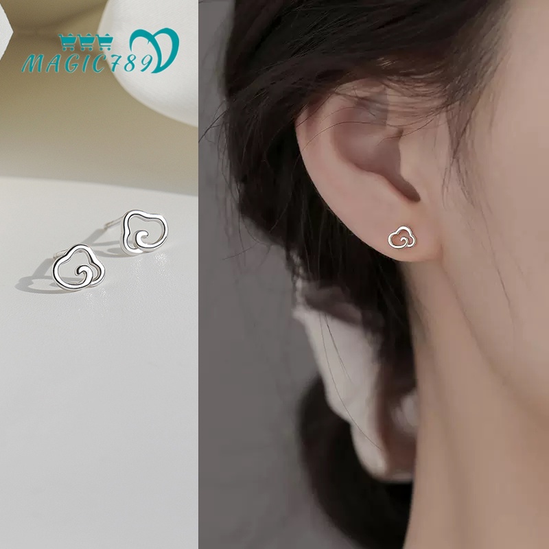 Bông Tai Bạc 925 Hình Đám Mây May Mắn Thời Trang Cho Nữ