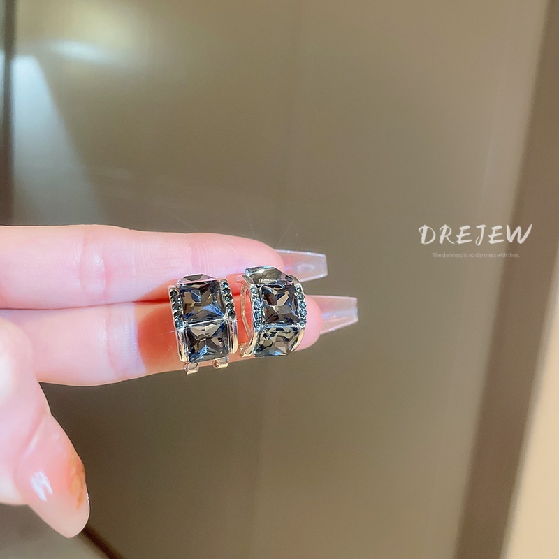 DREJEW Khuyên tai mạ vàng / bạc đính kim cương nhân tạo độc đáo thời trang cho nữ