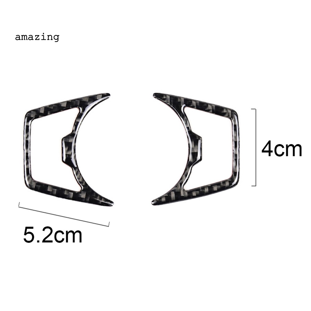 1 Cặp Miếng Dán Trang Trí Đèn Pha Xe Hơi Ford Mustang 2015-2019 Bằng Sợi Carbon