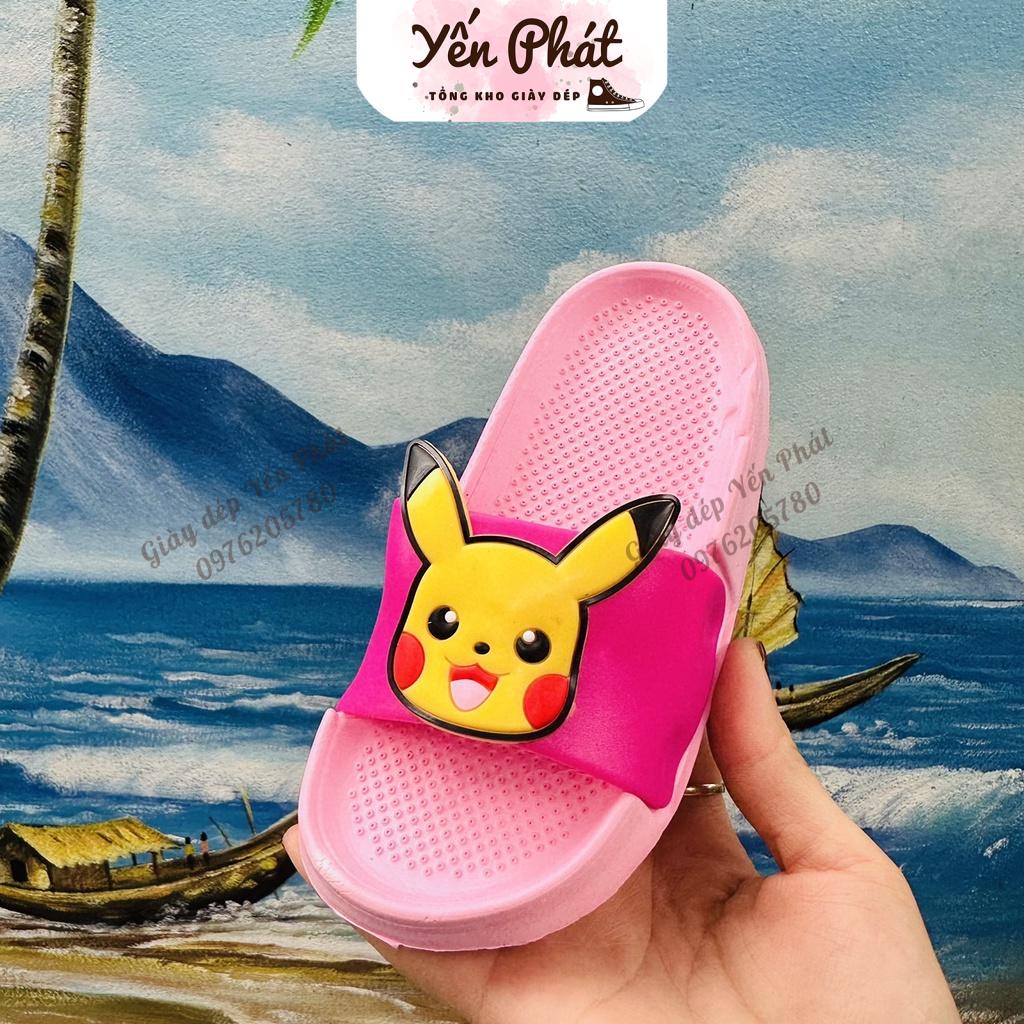 Dép Lê Bé Trai Và Bé Gái Hình Pikachu Từ 2-7 Tuổi Siêu Nhẹ , Dép Quai Ngang Cho bé Chống Nước MS2027
