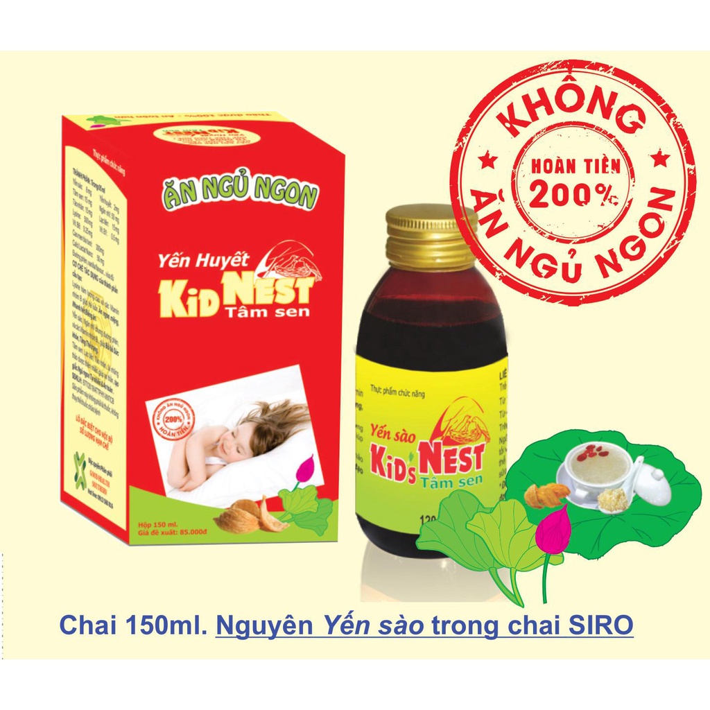 Yến Huyết Ăn Ngủ Ngon Kidnest Tâm Sen