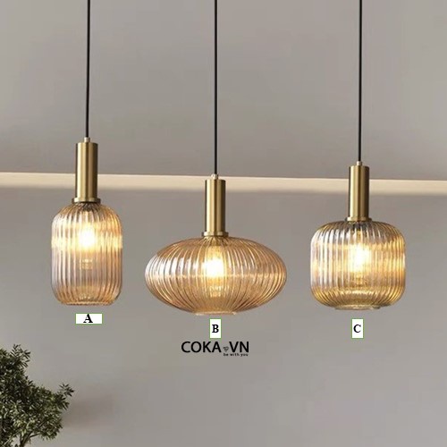 Đèn thả trần thủy tinh-đèn thả phòng khách-nhà hàng-cửa hàng TT54-TT53-TT55-TT52- thân thủy tinh trắng mẫu đèn đa dạng