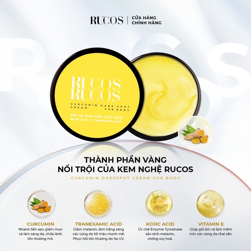 Kem nghệ hỗ trợ mờ thâm Rucos 9 hãng