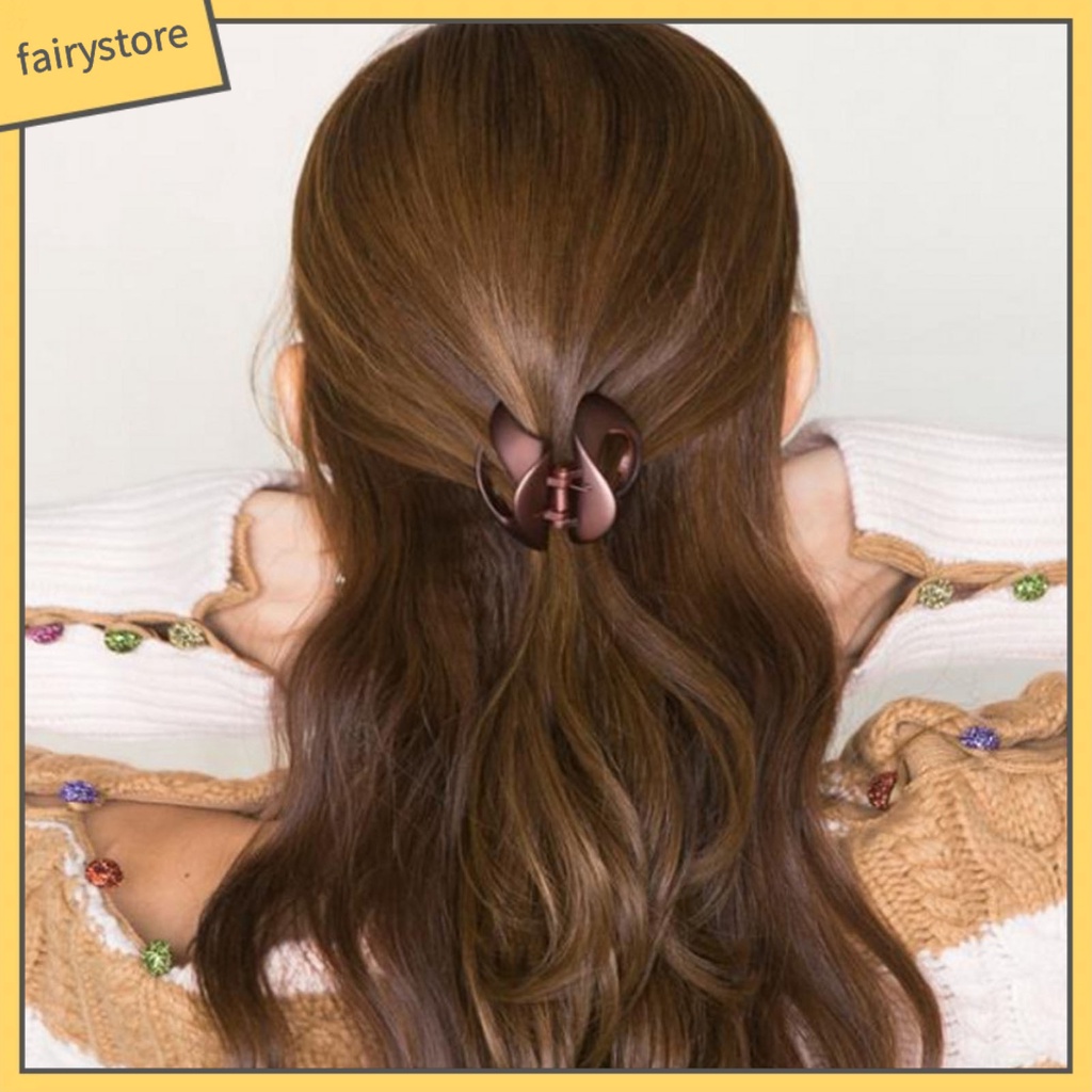 Kẹp Tóc Càng Cua Lớn Co Giãn Không Trượt Màu Sắc Tinh Khiết [Fairy1] [Fairy1]