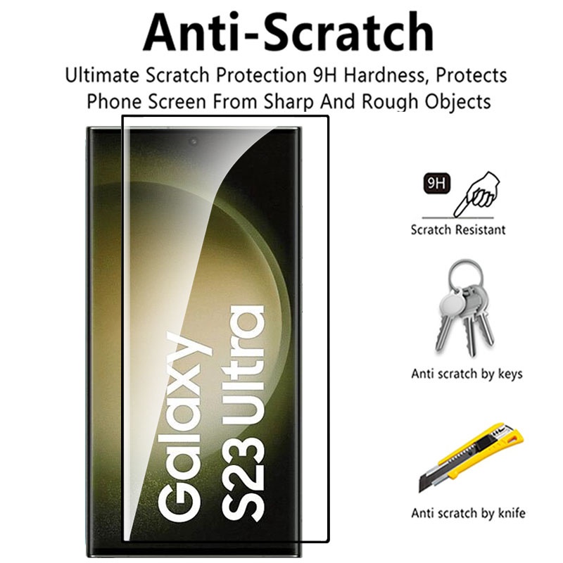 Set 3 Kính Cường Lực 9D Bảo Vệ Toàn Màn Hình Dành Cho Samsung Galaxy S23 Ultra S 23 Ultra S23 Ultra Kèm Phụ Kiện 6.8 Inch