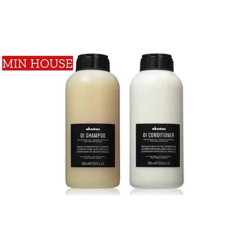 Dầu gội và dầu xả hoàn mỹ Davines Oi 1000ml dưỡng tóc bóng mượt