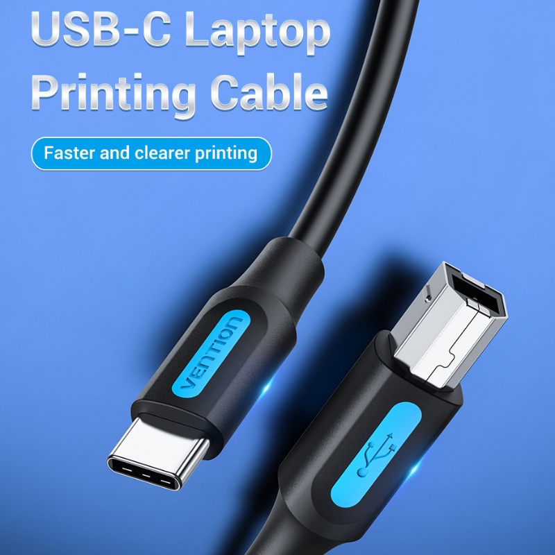 Cáp Vention USB C Sang USB B 2.0 Type C Cho MáY In / MáY Scan / MáY In