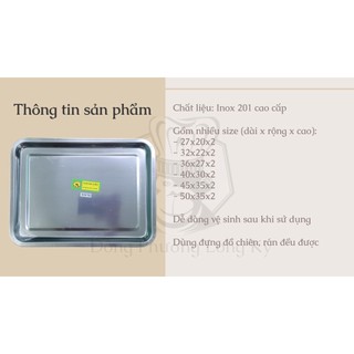 Mâm đáy cạn inox cao cấp GORILLA ( từ 27 đến 50cm )