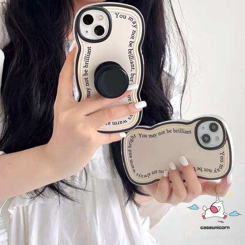 Ốp Điện Thoại TPU Mềm Chống Sốc In Chữ Đơn Giản Cho iPhone 11 14 13 12 Pro MAX XR 7 8 6 6S Plus X XS MAX SE 2020 Giá Đỡ