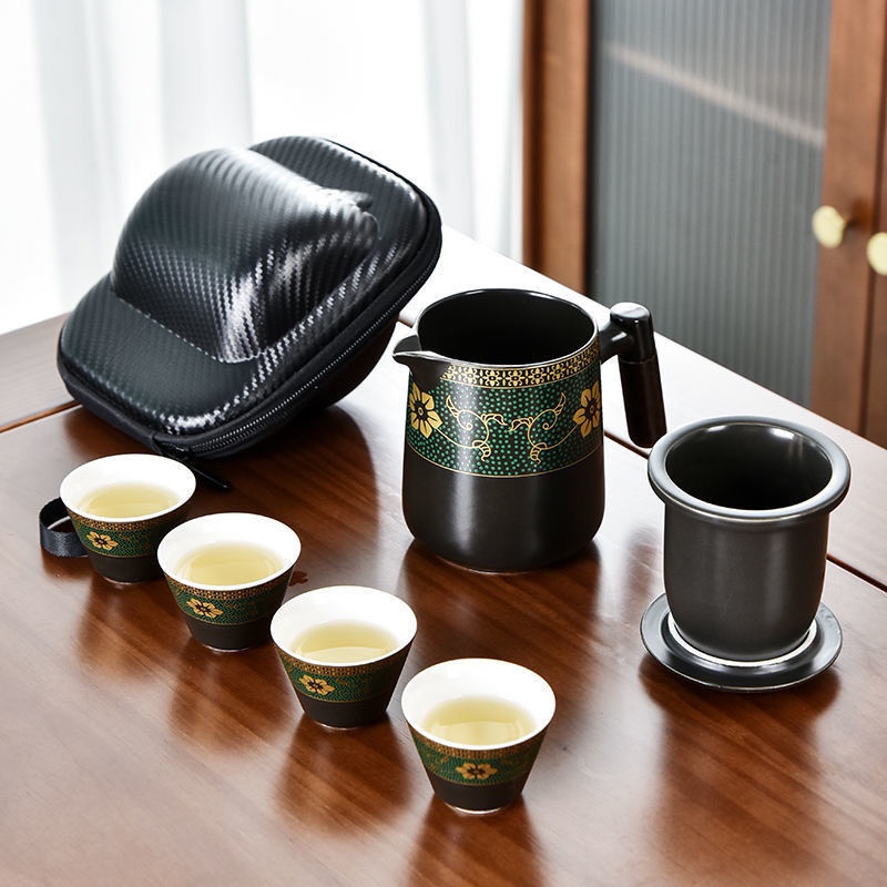 Bộ Ấm Trà Du Lịch Phong Cách Trung Hoa Độc Đáo