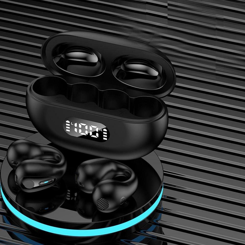 Tai Nghe Nhét Tai Bluetooth TAYLOR1 Màu Đen Có Kẹp Màn Hình LED Cảm Ứng Chạm Điều Khiển Xương Tai