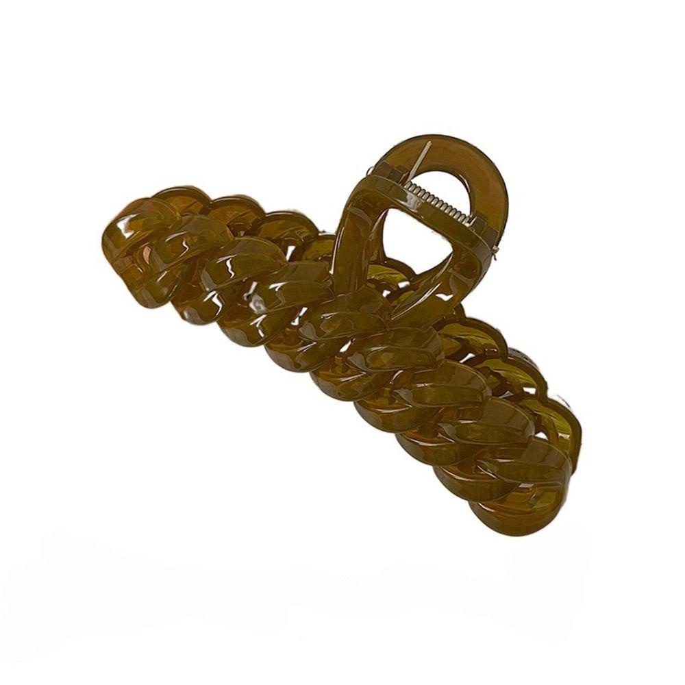 FORBETTER Kẹp Tóc Đuôi Ngựa Bằng Axit Acetic Phối Dây Xích Sáng Tạo Thanh Lịch Cho Nữ