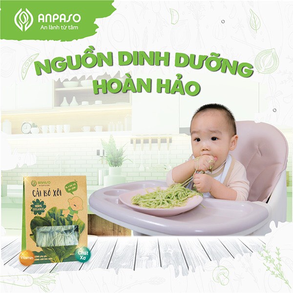 Mì Cải Bó Xôi Organic Anpaso 300g
