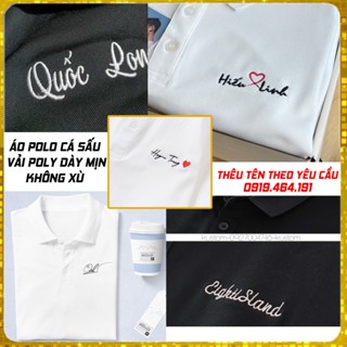 Áo Polo Nam Nữ, Áo Polo Thêu Tên Theo Yêu Cầu, Chất Vải Cotton Poly Mềm Mịn, không xù, phong cách hàn quốc
