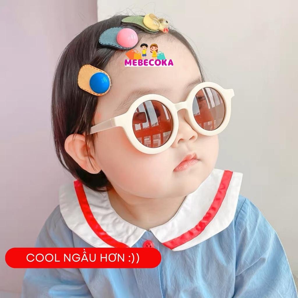Kính cho bé - Kính mắt râm Gọng tròn phong cách Vintage chống tia UV cho bé trai bé gái từ 1-8 tuổi mới nhất MEBECOKA