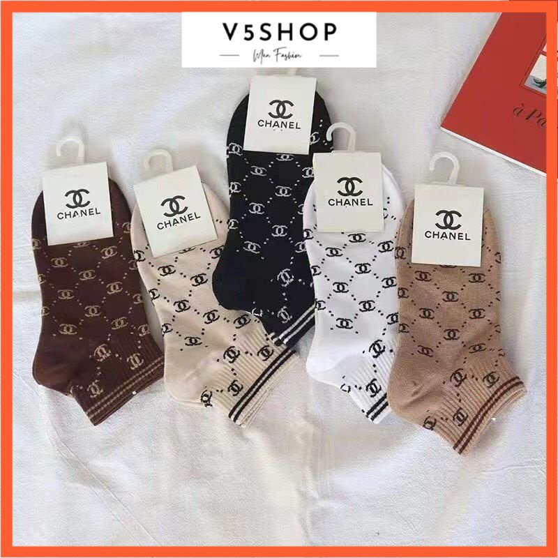 Tất vớ nữ cổ ngắn, cổ thấp LV, CHANEL phong cách Hàn Quốc nhiều màu TN64
