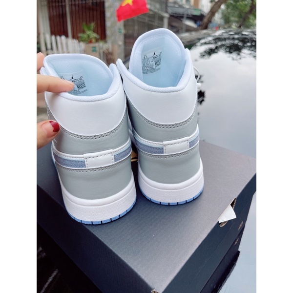 GIÀY THỂ THAO SNEAKER JD SÓI XÁM , JD XÁM VỆT XANH BẢN CAO CẤPA