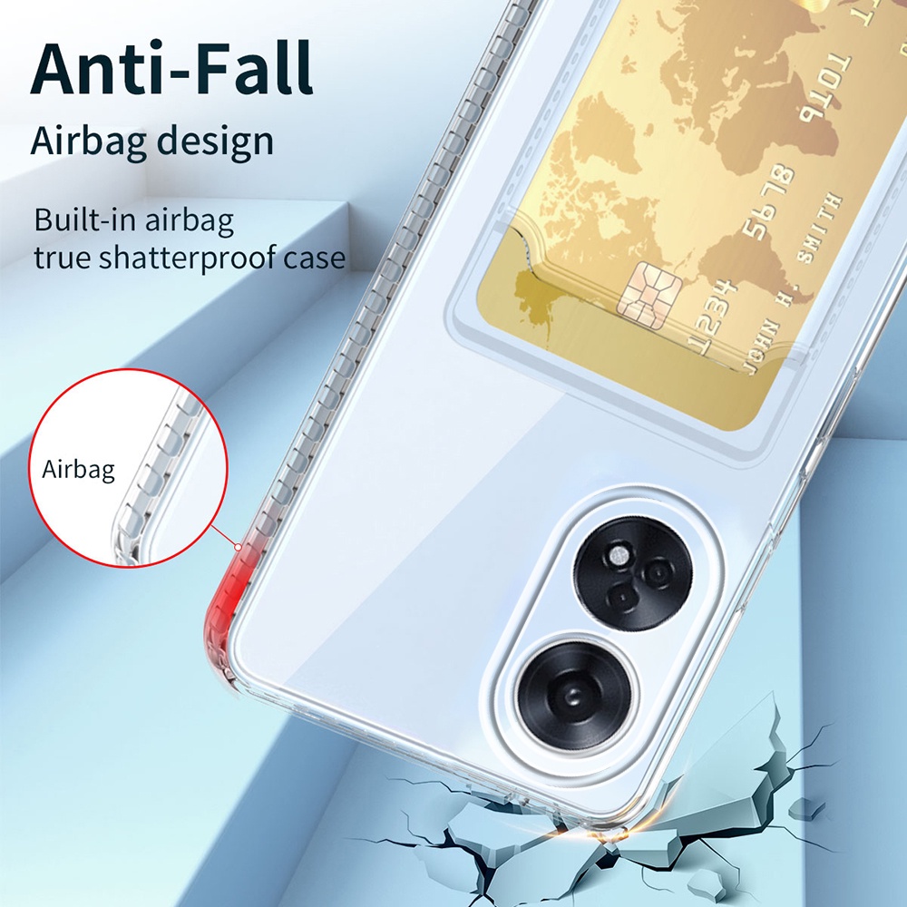 Ốp Điện Thoại Silicon Dẻo Trong Suốt Kèm Ngăn Đựng Thẻ Cho Oppo Reno 8T Reno8 T 4G Oppo Reno8T 5G Reno8T 5G