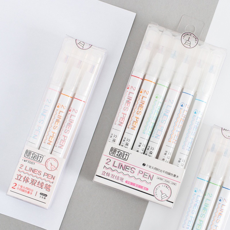 Bút mực hai ngòi 0.5mm ,bút ghi chú bút đánh dấu nghệ thuật sáng tạo cho học sinh - Color House