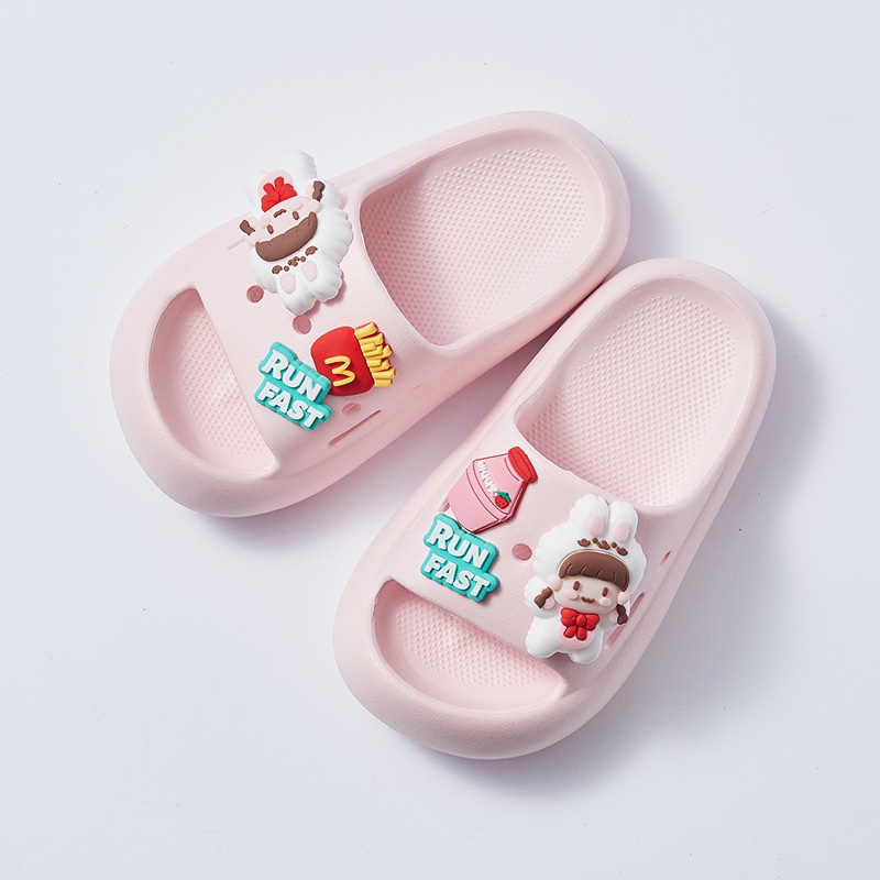 Dép Đi Trong Nhà Tắm Đế Mềm Chống Trượt Họa Tiết Hoạt Hình Xinh Xắn Dành Cho Bé