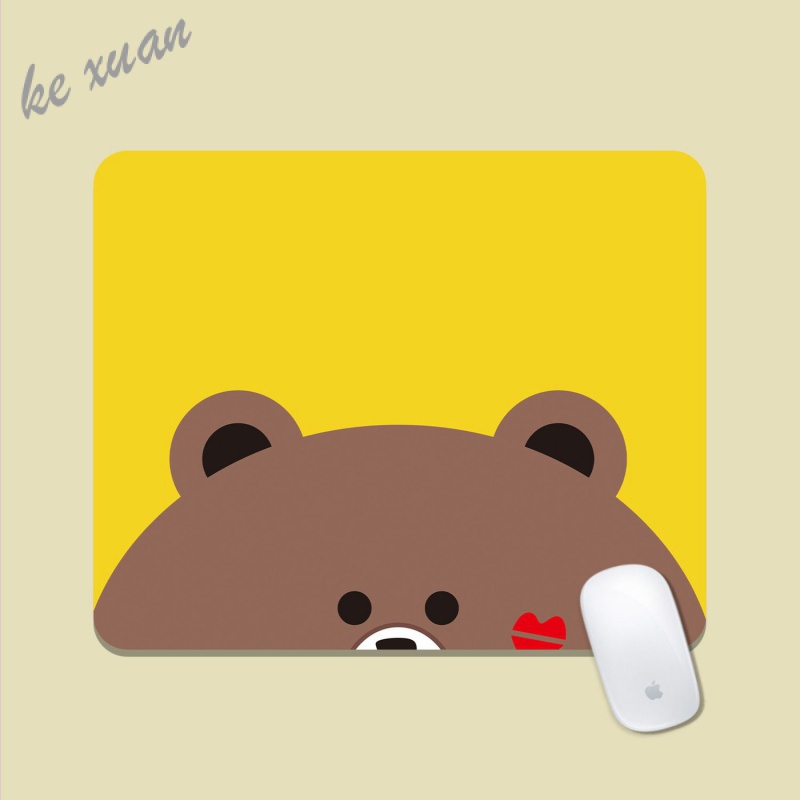 Tấm Lót Chuột Và Bàn Phím Máy Tính In Hình Gấu Nâu Dễ Thương