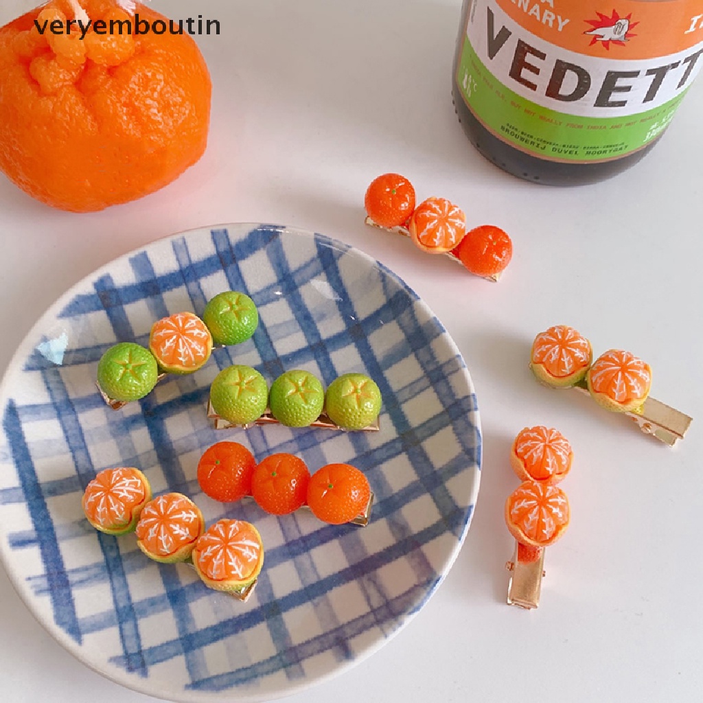 Kẹp Tóc Hình Trái Cam Ngộ Nghĩnh Cho Bé