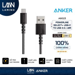 Cáp sạc type c anker powerline select+ usb-c ra usb 2.0 dài 1.8m - a8023