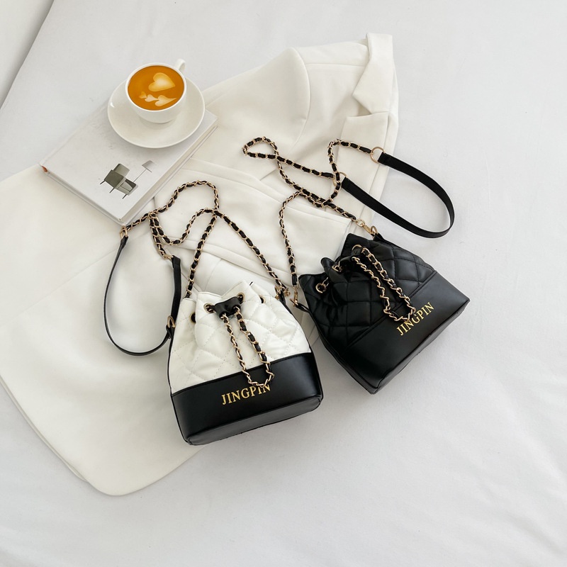 AML Túi Đeo Chéo Dây Rút Đính Đá Thời Trang Cho Nữ