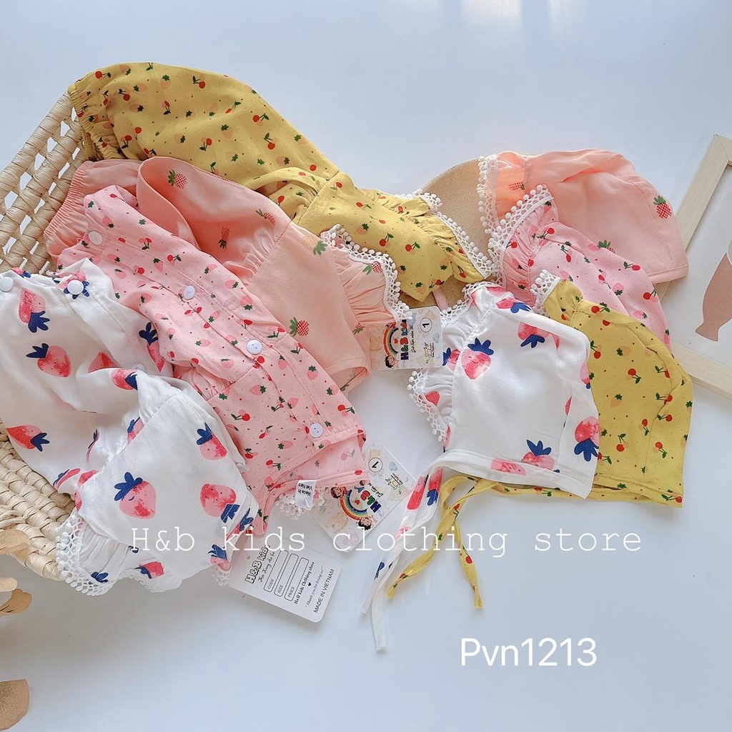 Set body đũi tặng mũ cho bé gái