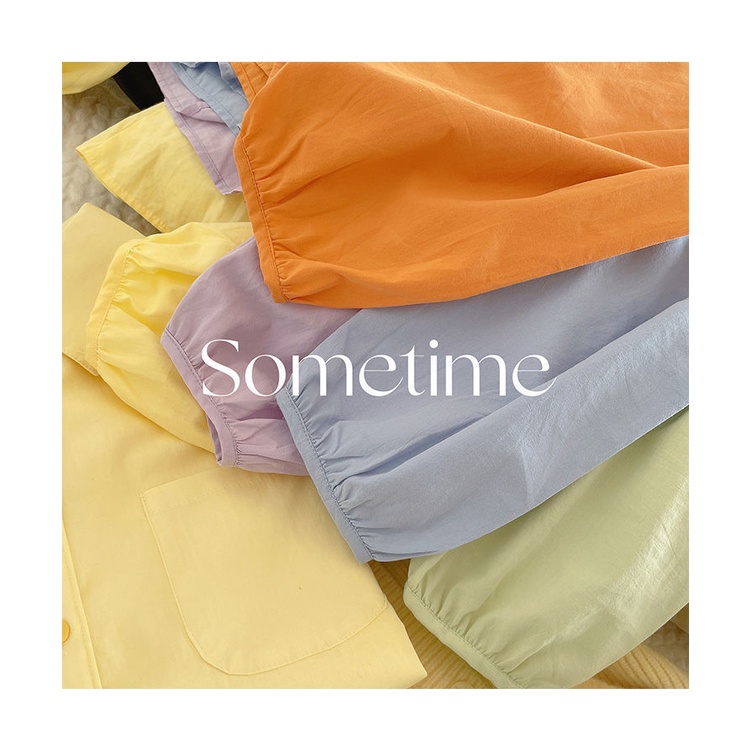 Áo Sơ Mi Tay Dài Kiểu Vintage Pháp Thời Trang Mùa Hè Cho Nữ