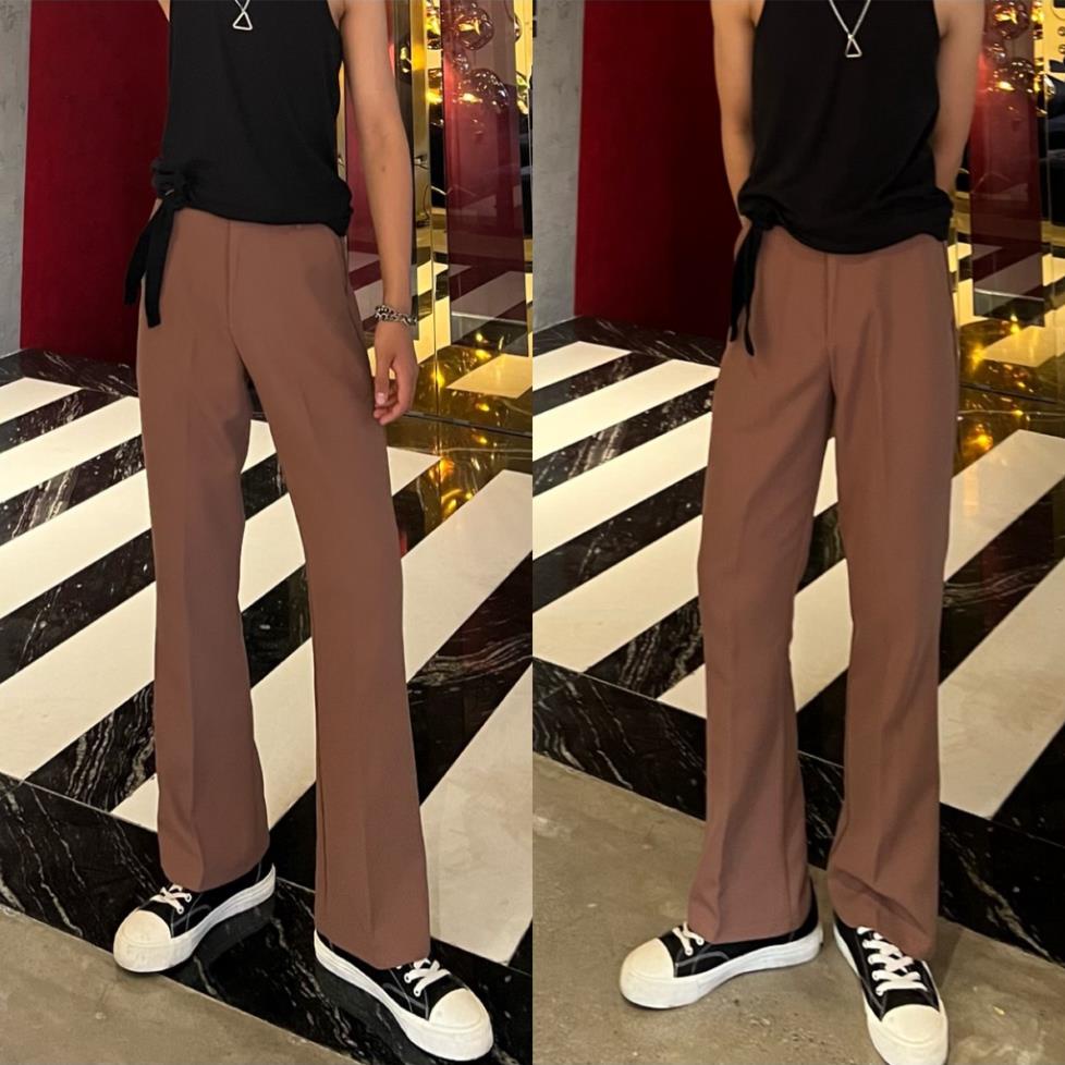 Quần Tây Nam Nữ Vitex Ống hơi Loe Hàng thiết kế Màu Nâu Siêu Hot