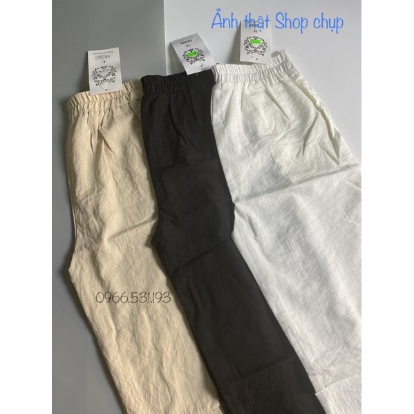 Quần cutlottes ống rộng dáng lửng chất đũi siêu mát Q001