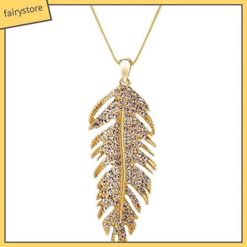 Vòng cổ HợP Kim HìNh Lông Vũ ĐíNh Đá ThờI Trang (1 CáI)