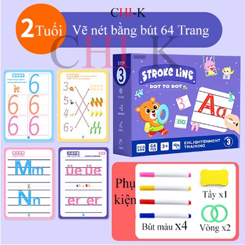 Tập Tô Vẽ Thông Minh Xóa Được, Đồ Chơi Trí Tuệ Cho Bé 2 3 4 5 tuổi