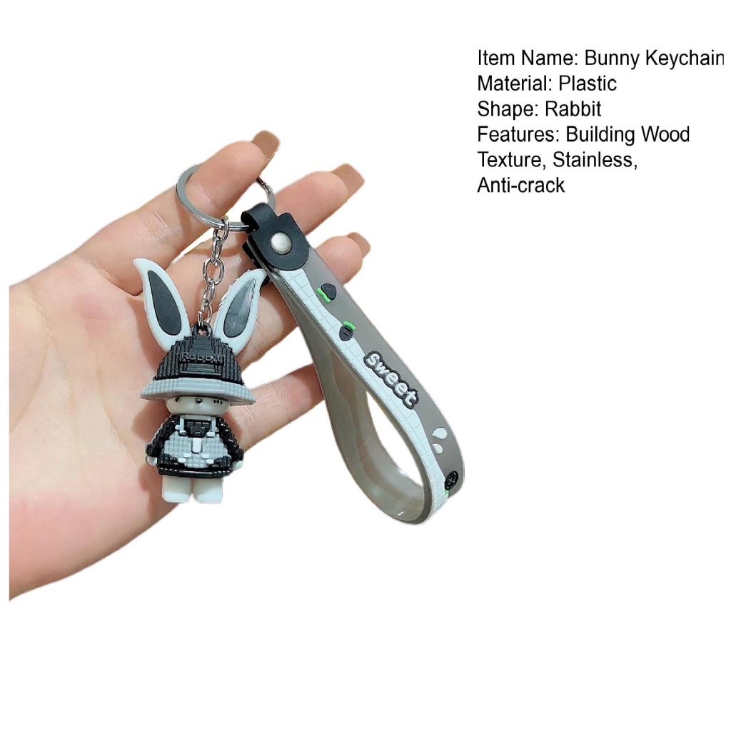 Móc Khóa Hình Thỏ Hoạt Hình Đáng Yêu