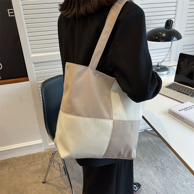 Túi Đeo Vai Sức Chứa Lớn Phối Màu Tương Phản Thời Trang Dễ Phối Đồ Cho Nữ