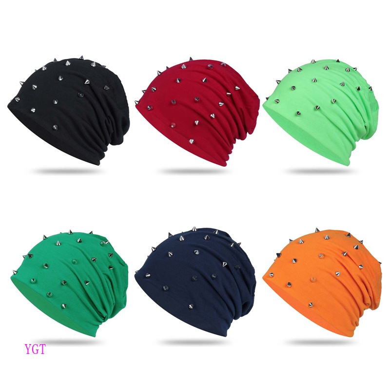 Mũ Beanie Đính Đinh Tán Phong Cách Hip Hop Thời Trang Mùa Thu Cho Nam