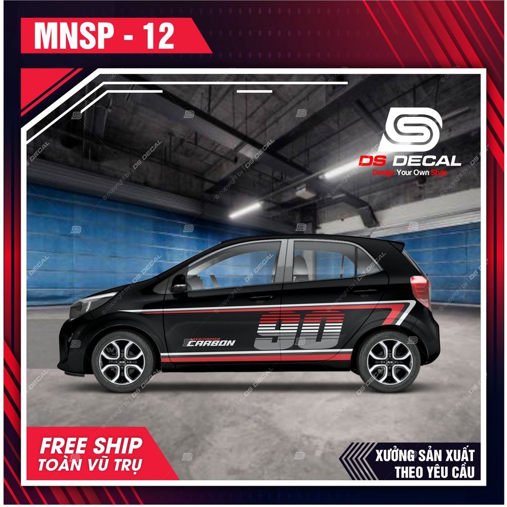 Tem dán xe ô tô Kia Morning - 12 - decal dán xe ô tô - DS Decal