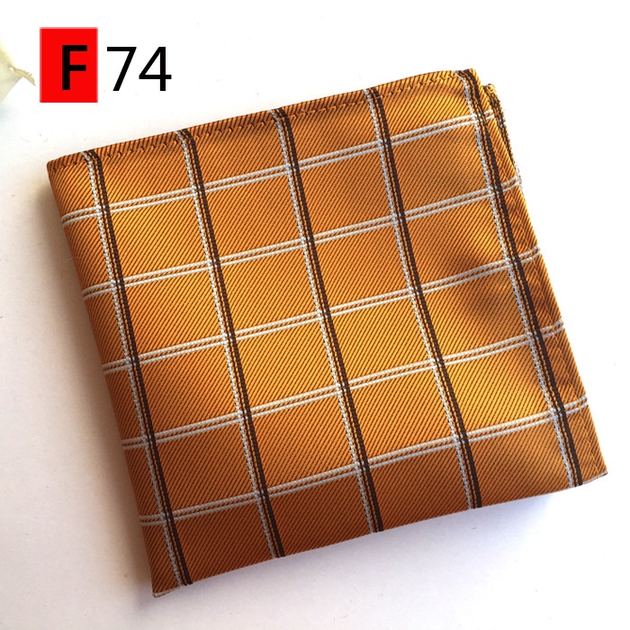 Khăn Tay Lụa Hình Vuông Họa Tiết Hoa Hồng/Chấm Bi Màu Đen/Xanh Navy Thời Trang Cho Nam