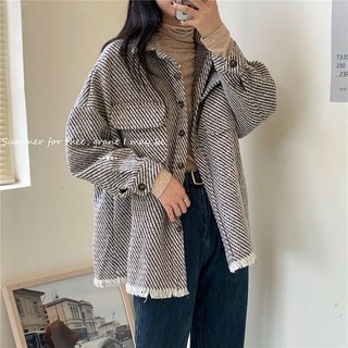 [ORDER]Áo khoác dạ nữ tua rua style Hàn Ulzzang (có ảnh thật)