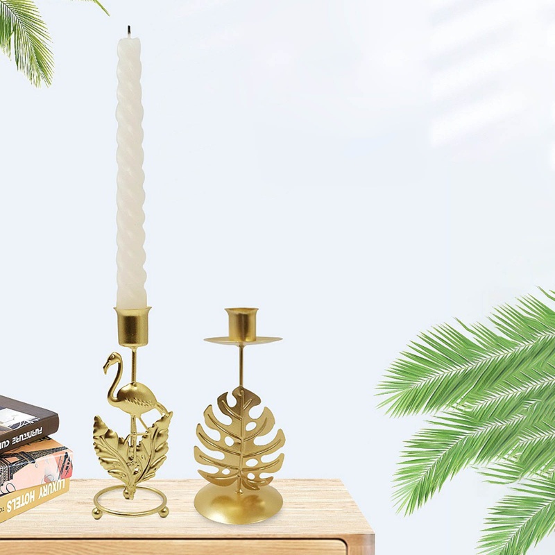 Giá Đỡ Nến Hình Chiếc Lá Bằng Sắt Phong Cách Bắc Âu Độc Đáo Trang Trí Nhà Cửa / Tiệc Cưới