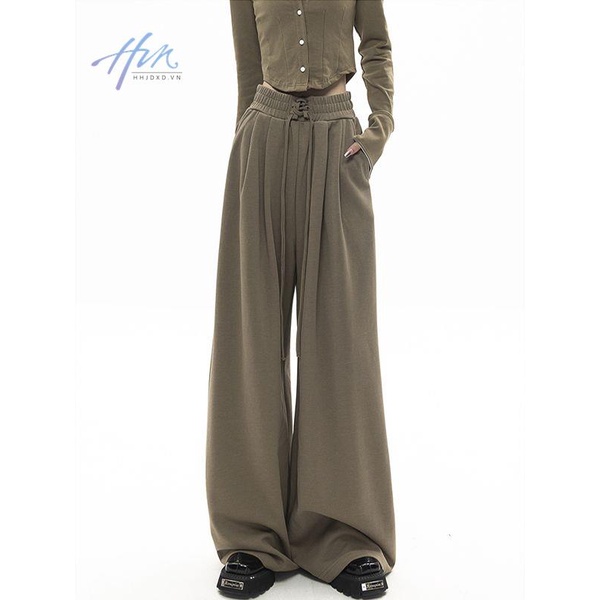 Quần Dài Lưng Cao Ống Rộng Phong Cách Thời Trang Đường Phố Mỹ 2022