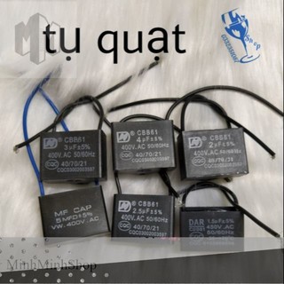 Tụ quạt 400vac 1,5uf -2uf-2,2uf-2,5uf-3uf-4uf-5uf